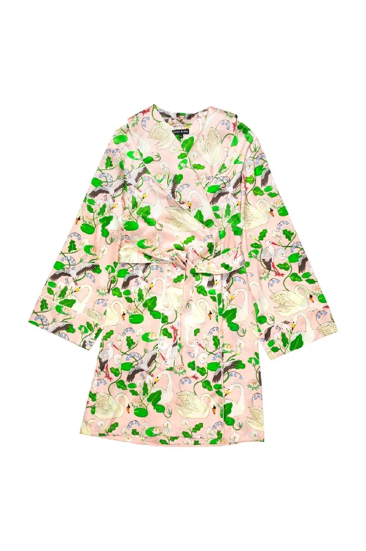 Weekend Deals to Make You Smile Botanical Gardens Short Silk Robe