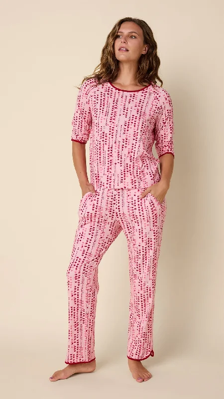 Act Fast Dreamy Hearts Pima Knit Simple Set