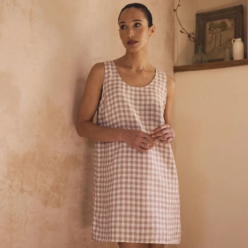 Weekend Bargains to Love Elderberry Gingham Linen Night Dress