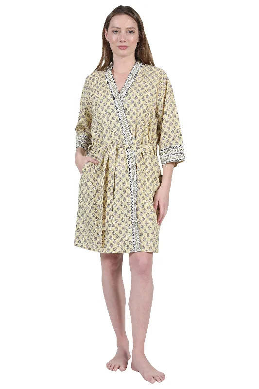 Low Cost La Cera 100% Cotton Short Kimono Wrap