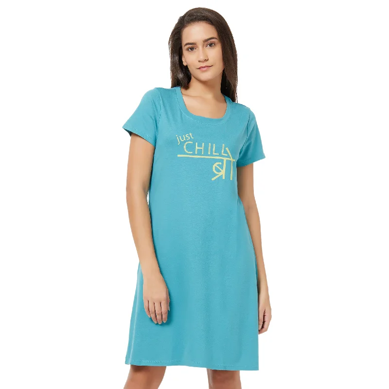 Daily Special Half Sleeve Printed Sleepshirt-NT-98