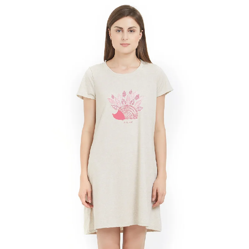 Weekend Savings Spectacular Half Sleeve Printed Sleepshirt NT-98