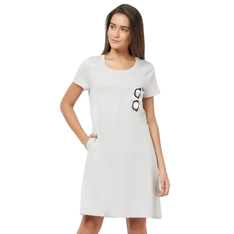 Weekend Offers That Dazzle Half Sleeve Printed Sleepshirt NT-98