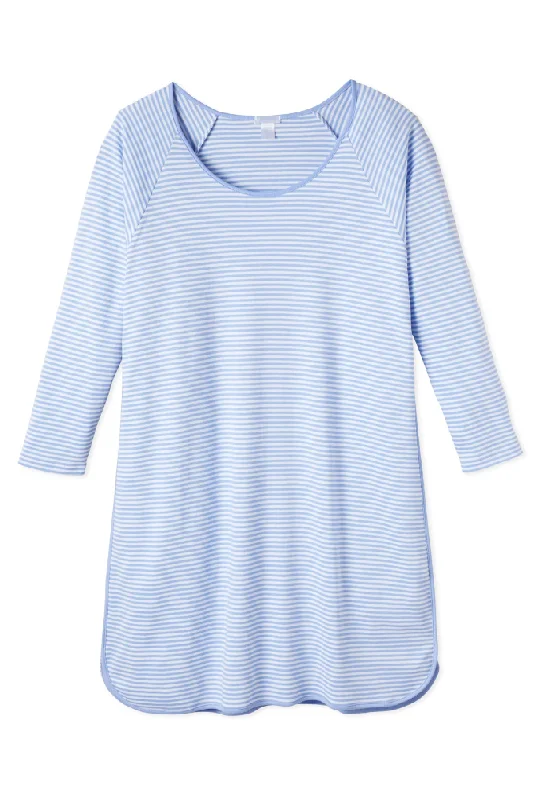 Weekend Bargains Galore Pima Long Sleeve Nightgown in Hydrangea