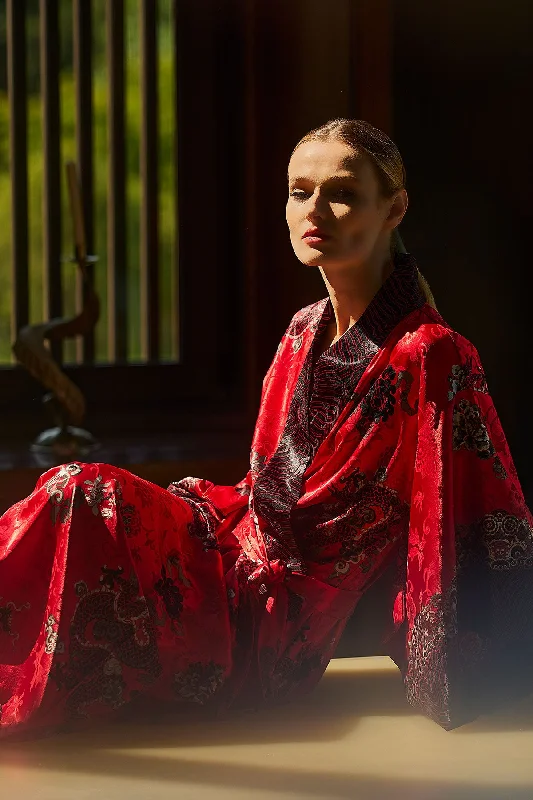 Year-End Sale Imperial Dragon Jacquard Robe