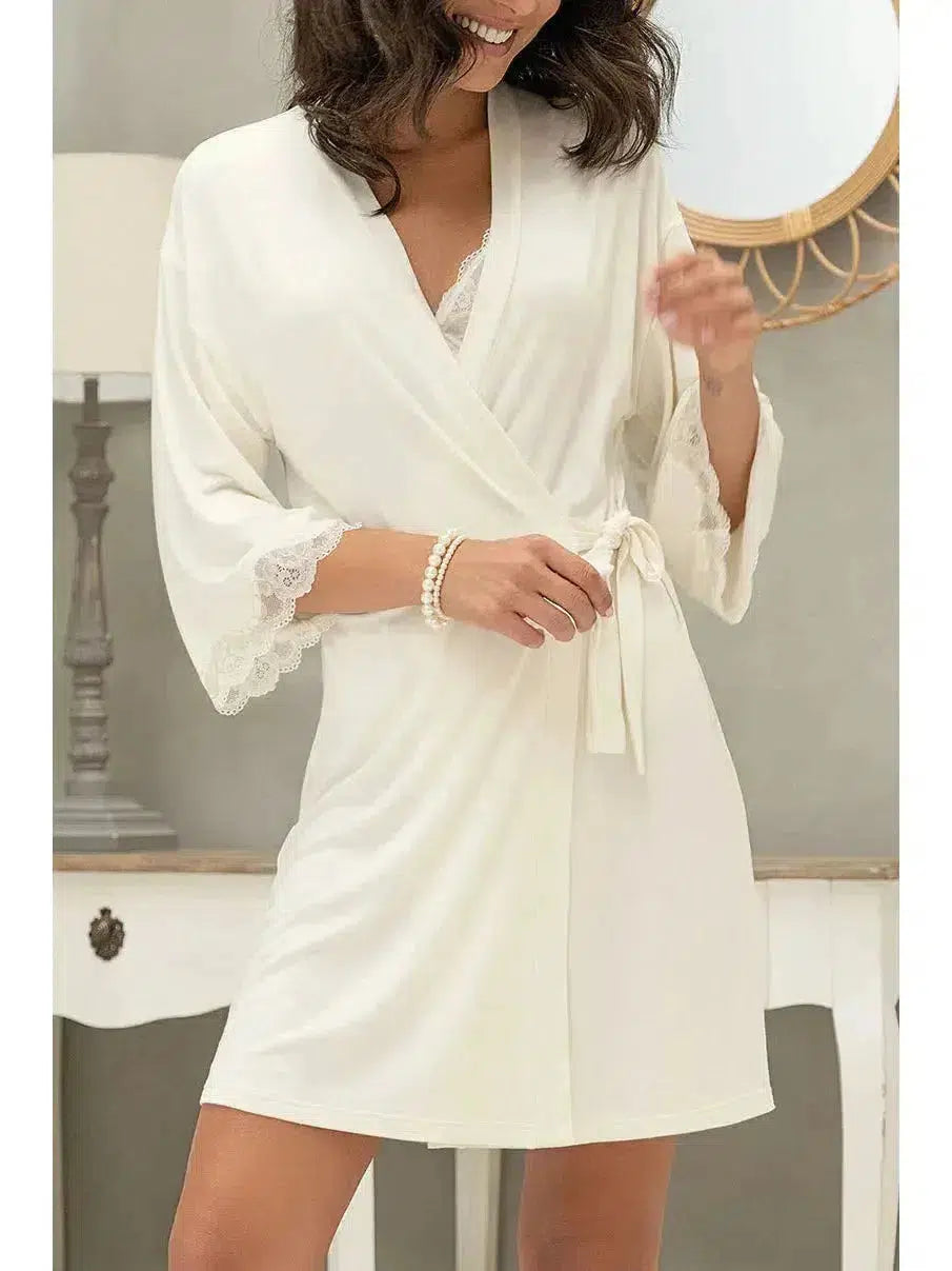 Weekend Deals That Impress Ivory Daily Paillette Robe