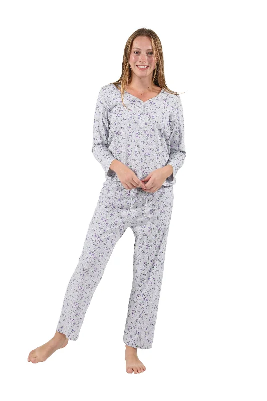 Bargain Alert La Cera Knit Floral Pajama Set