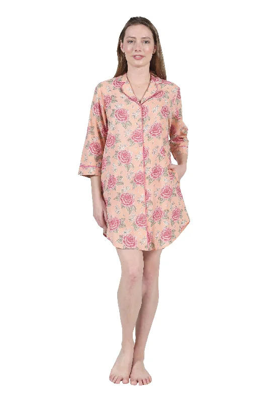 Best Choice La Cera Floral Print Nightshirt