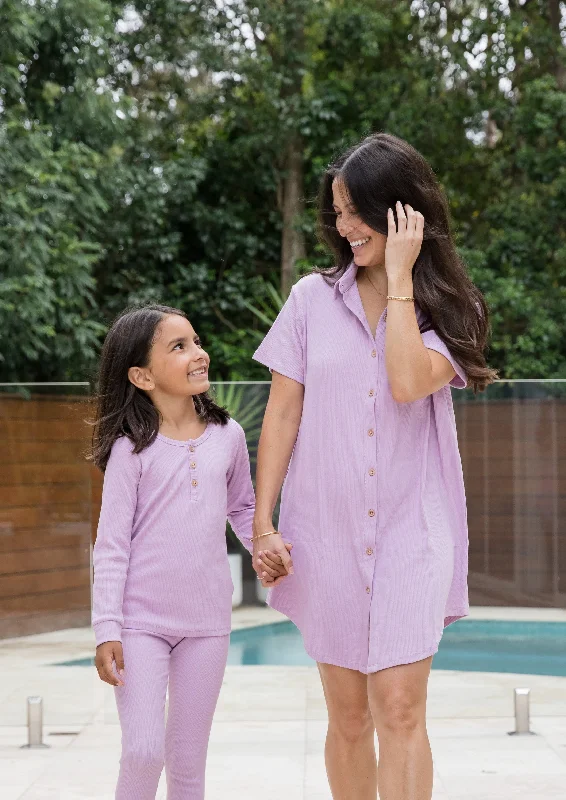 Celebrate the Weekend with Discounts Ladies Lounge Dress - GRAPE
