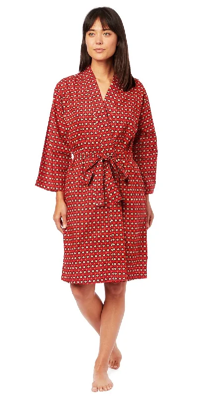 Weekend Savings Fiesta Long-Sleeve Pima Cotton Robe - Foulard