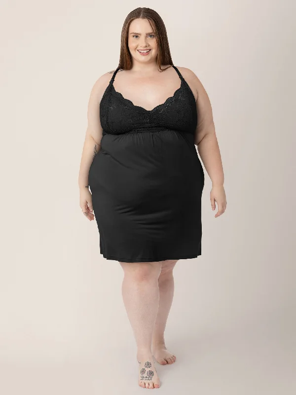 Savings Soar This Weekend Lucille Maternity & Nursing Nightgown | Black