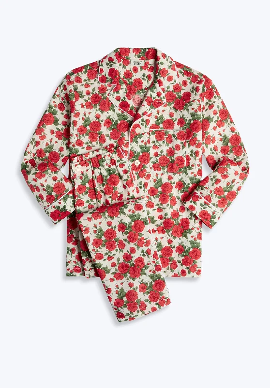 Weekend Discounts to Relish Margaret Linen Pajama Set in Liberty Carline Roses