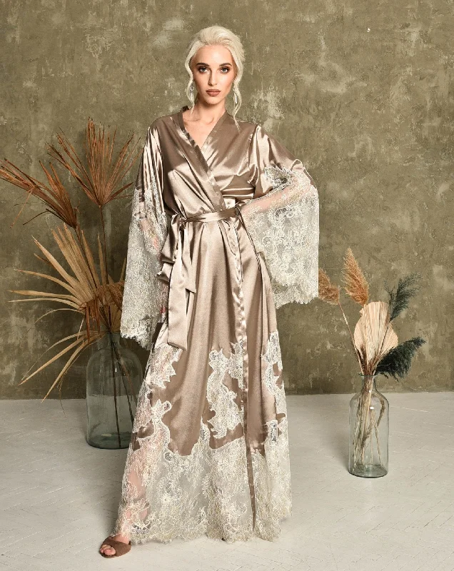 Weekend Discounts to Enjoy Marrakesh Satin Long Luxury Robe
