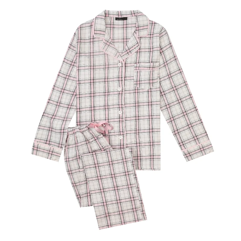Plaid Pink-White-Gray