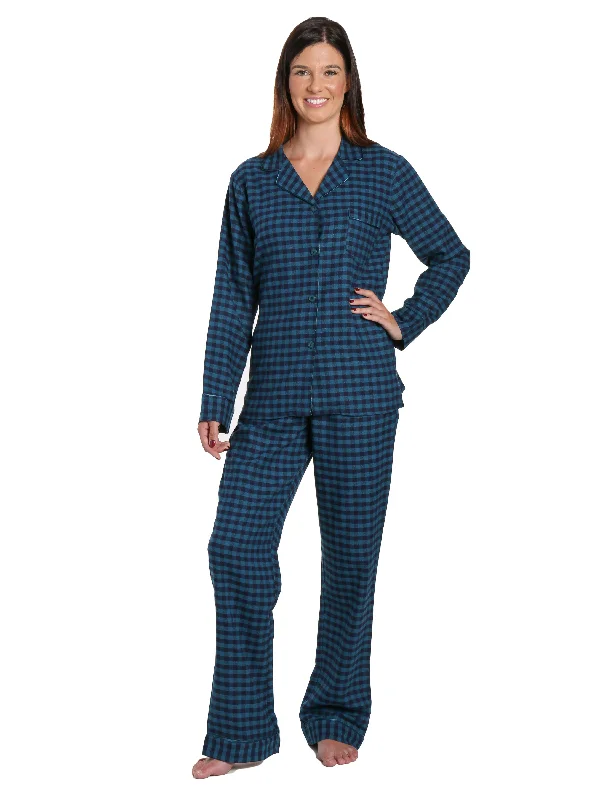 Gingham Teal Blue