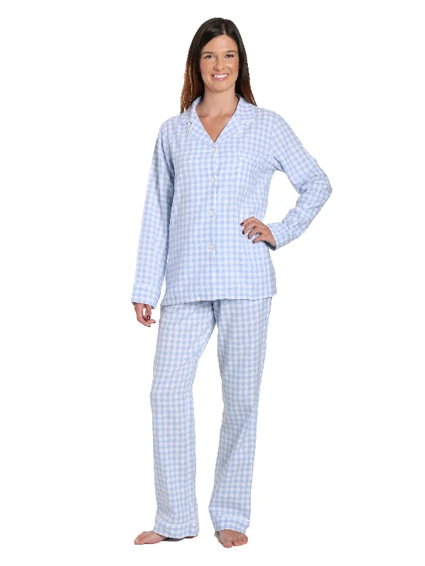 Gingham Blue-White