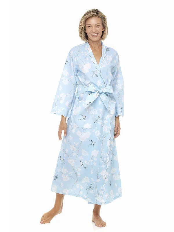 Weekend Discounts to Relish Pale Blue Gardenia Classic Robe