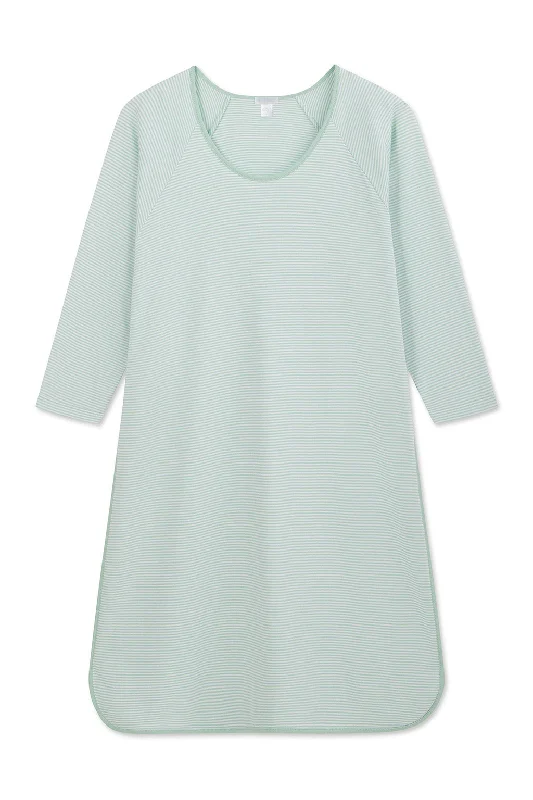 Weekend Offers That Thrill Pima Long Sleeve Nightgown in Parisian Green