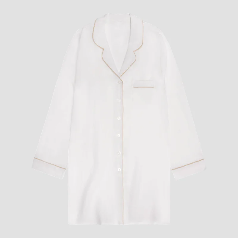 Overstock Sale Pearl Linen Women's Night Shirt