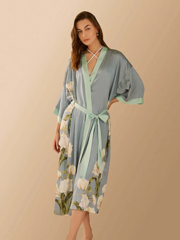 Weekend Offers That Dazzle Peony Floral Kimono Robe