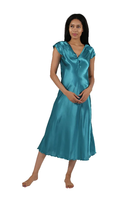 Now Available Satin Cap Sleeve Gown