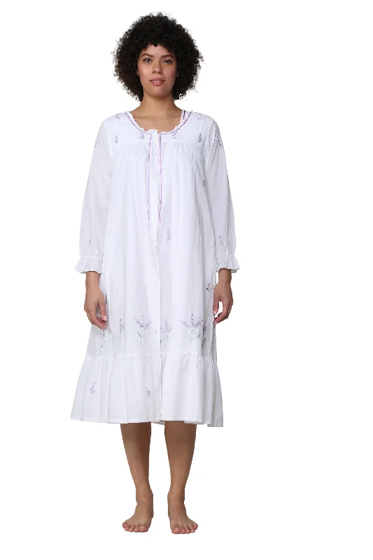 Exclusive Deal Scoop Neck Embroidered Robe