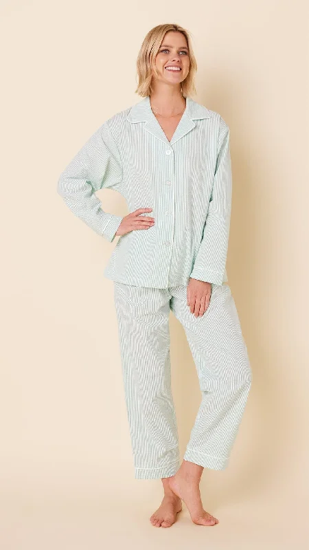 Weekend Bargains to Love Seersucker Stripe Pajama - Mint