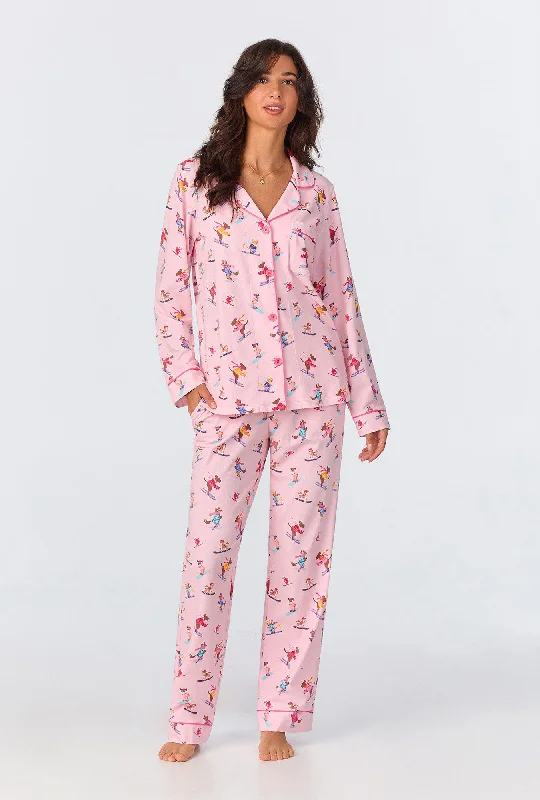 Weekend-Only Price Drops Ski Season Long Sleeve Classic Stretch Jersey PJ Set