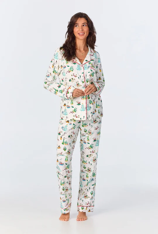 Weekend Deal Tis The Sea-Son Long Sleeve Classic Stretch Jersey PJ Set