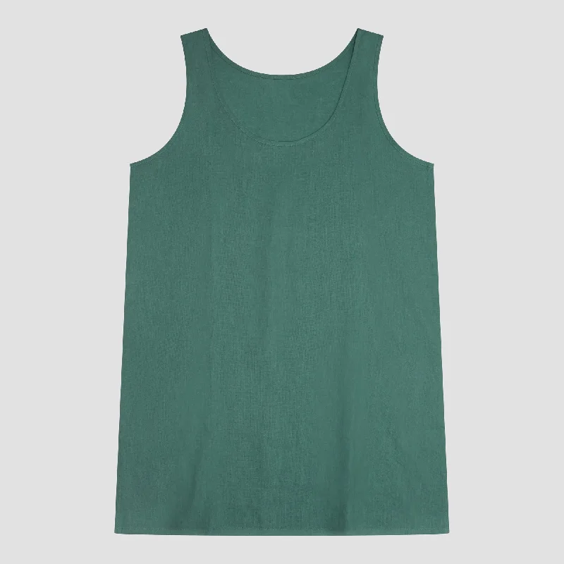 Flash Sale Tranquil Green Linen Women's Night Dress