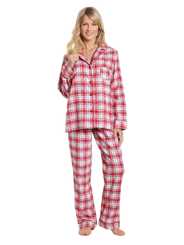 Plaid White-Red
