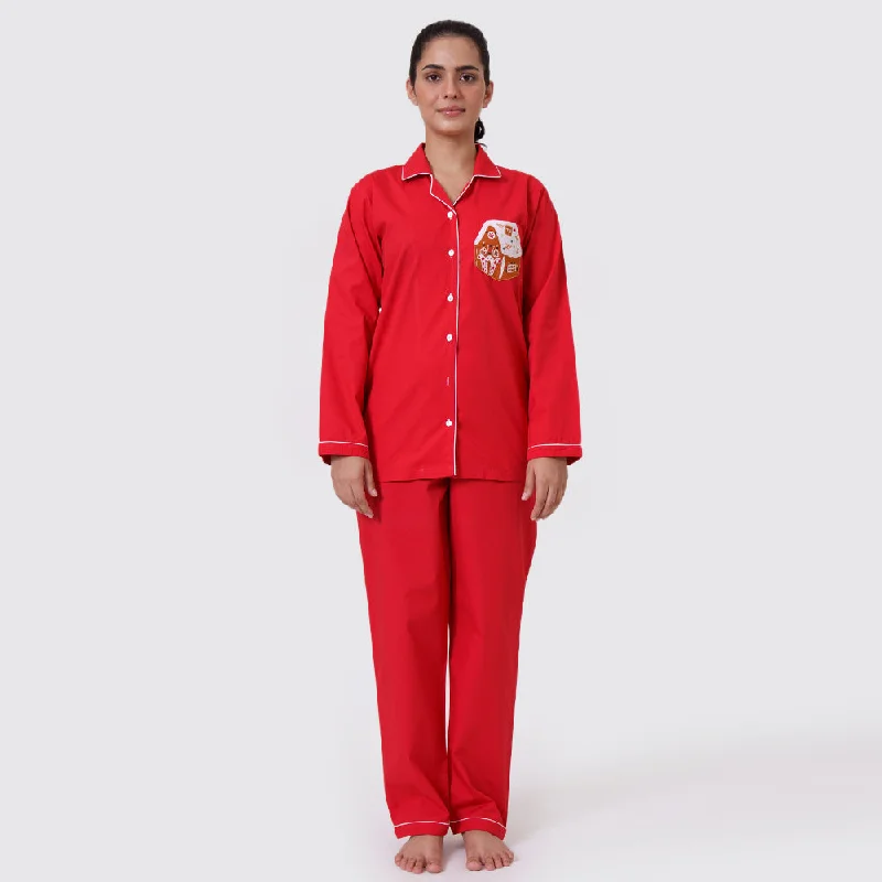 Make Your Weekend Count with Savings Women Gingerbread House Pajama Set