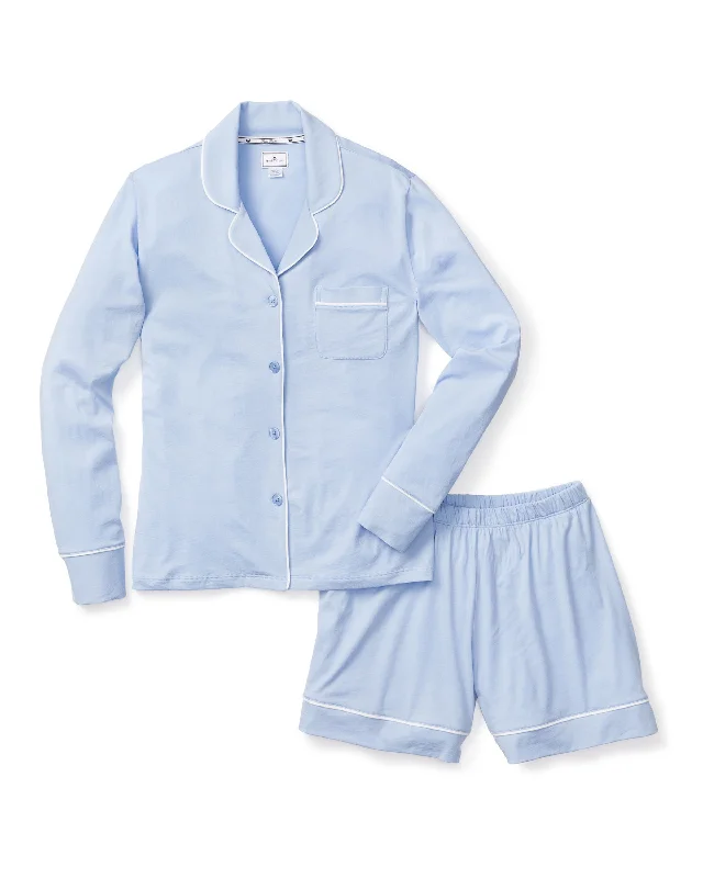 Special Discount Women's Pima Pajama Short Set Periwinkle