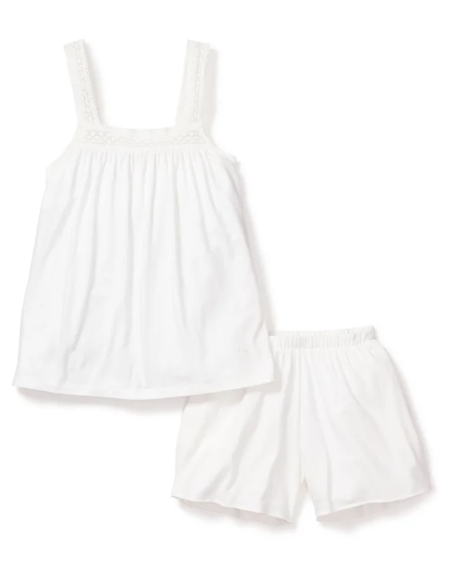 Your Weekend, Your Savings Women's Pima Camille Short Set in White