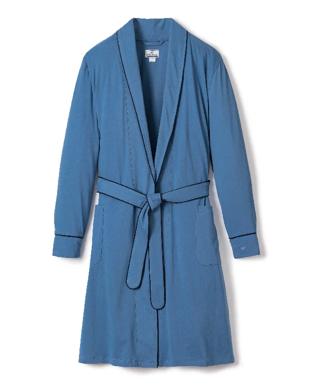 Weekend Bargains to Relish Women's Pima Robe in Mystique Blue