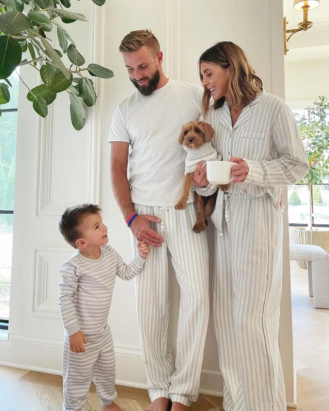 Savings Soar This Weekend Men’s Woven Tee Striped PJ Set