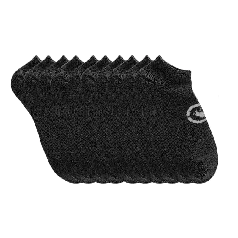 Stock Clearance 10, 20 or 30 Pairs of Ecko Men's Black Quick Dry Logo No Show Socks Athletic