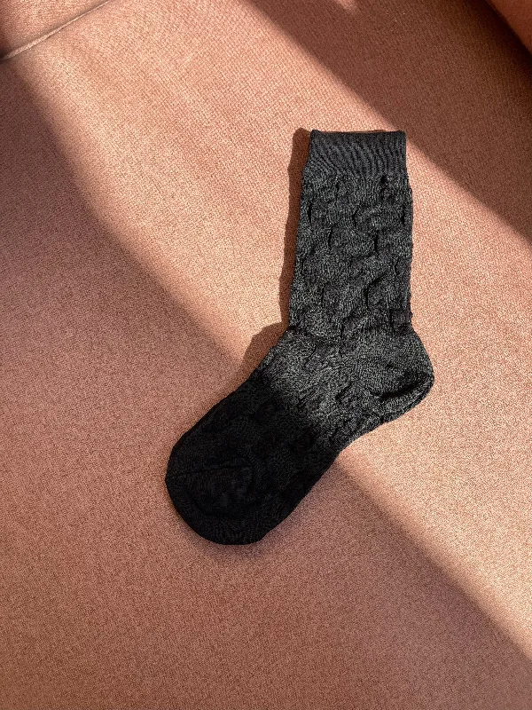 Weekend Bargains to Indulge In Daily Embossed Socks Black