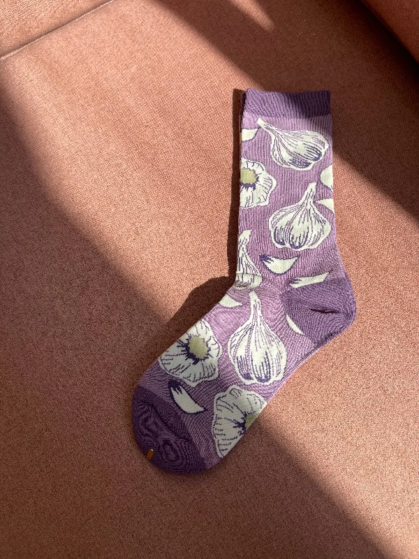 Extra Savings Delicate Onion Pattern Socks Purple
