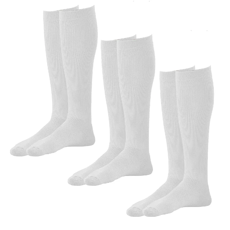 Limited Offer AW Style 121 Coolmax Knee Highs Socks - 8-15 mmHg (3 Pack)