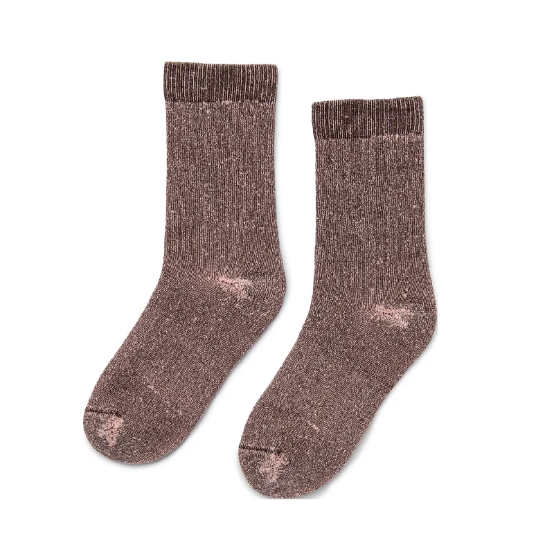 Overstock Clearance Aspen - Cushioned Organic Cotton Crew Socks - desert rose