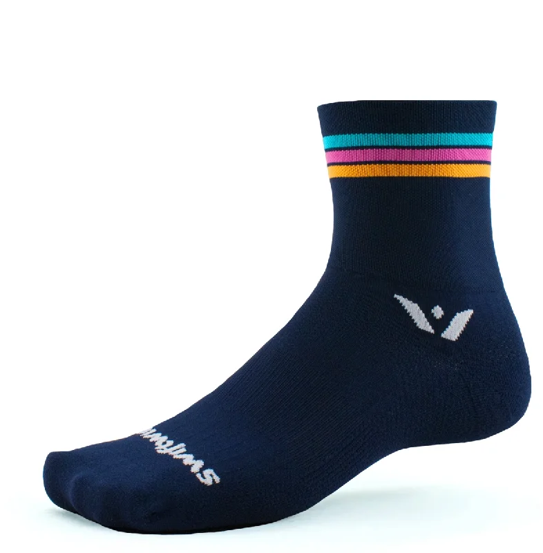 Flash Deal Aspire Four Socks - Navy Stripe (X-Large)