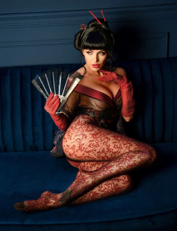 Weekend Deal Ballerina Black Secret Privé Overt Agent BS135 Open Gusset Tights 20 Denier