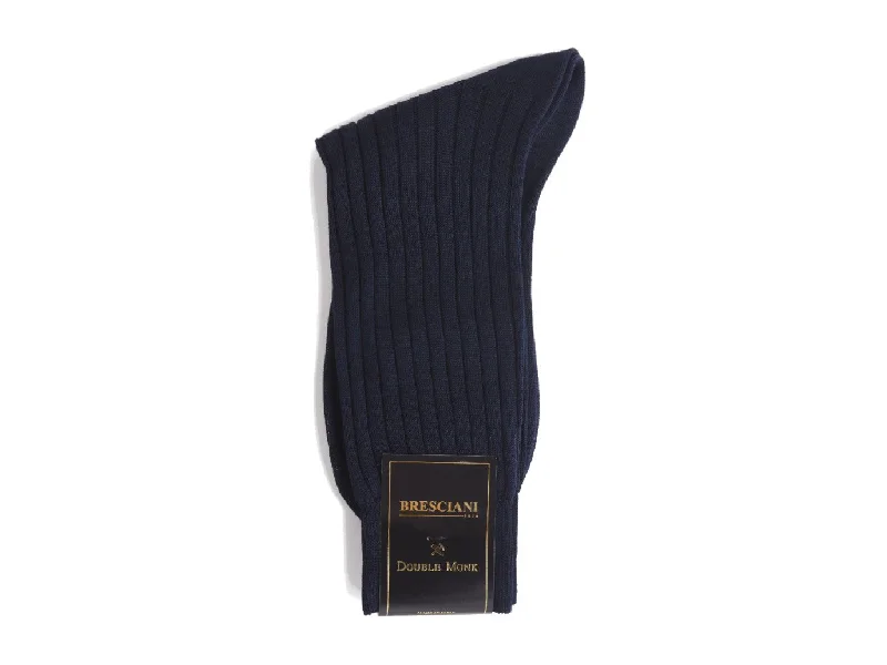Weekend Savings Extravaganza Calf Length Cotton Socks 3-Ply Navy