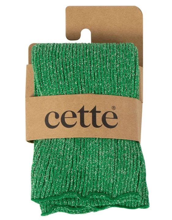 Online Exclusive Cette Glitter Ribbed Socks Green 278-12