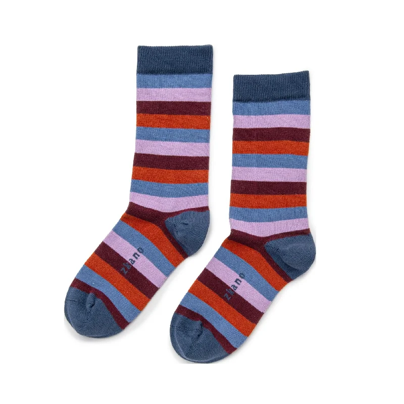 Super Deal Charlotte - Organic Cotton Crew Socks - Navy