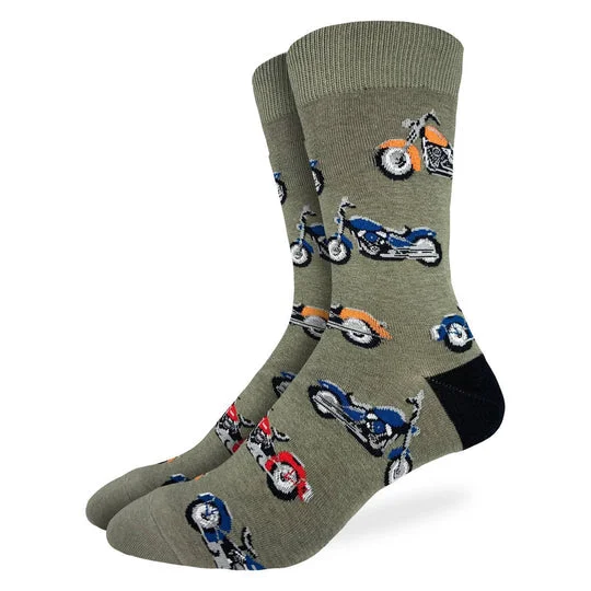 Weekend Specials You Can't Miss "Chopper Motorcycle" Crew Socks by Good Luck Sock - Large