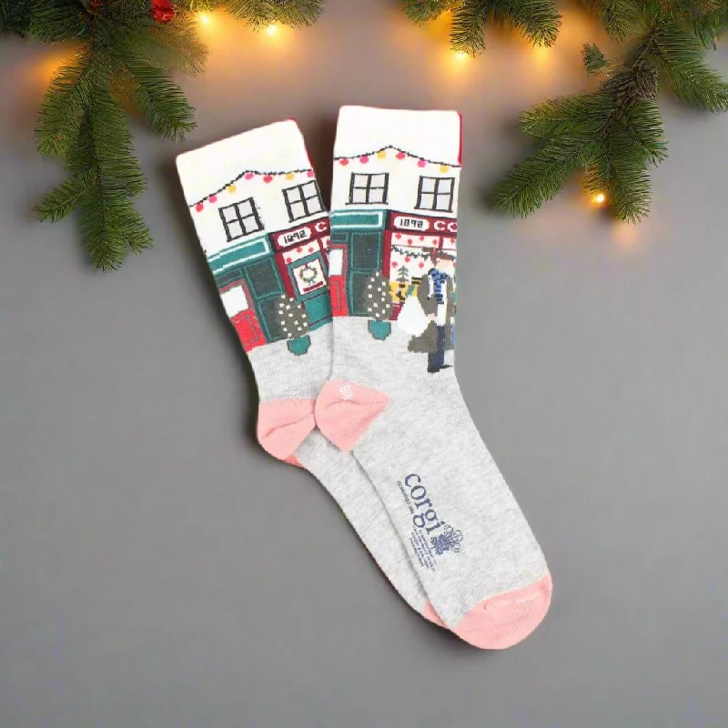 Exclusive Deal Women's Christmas Market Scene Socks