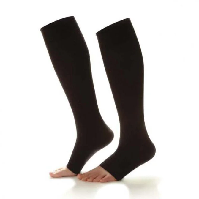 Weekend Specials to Cherish Dr. Comfort Open Toe Knee High Socks - 15-20 mmHg