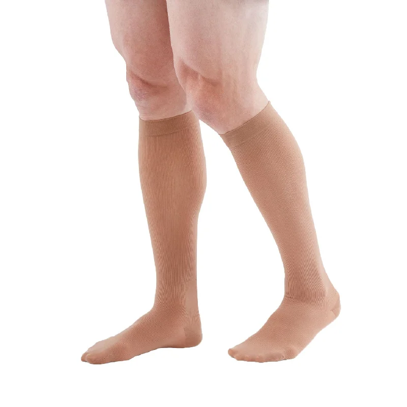 Sale Alert Duomed Patriot Men's Ribbed Closed Toe Knee High Socks - 15-20 mmHg